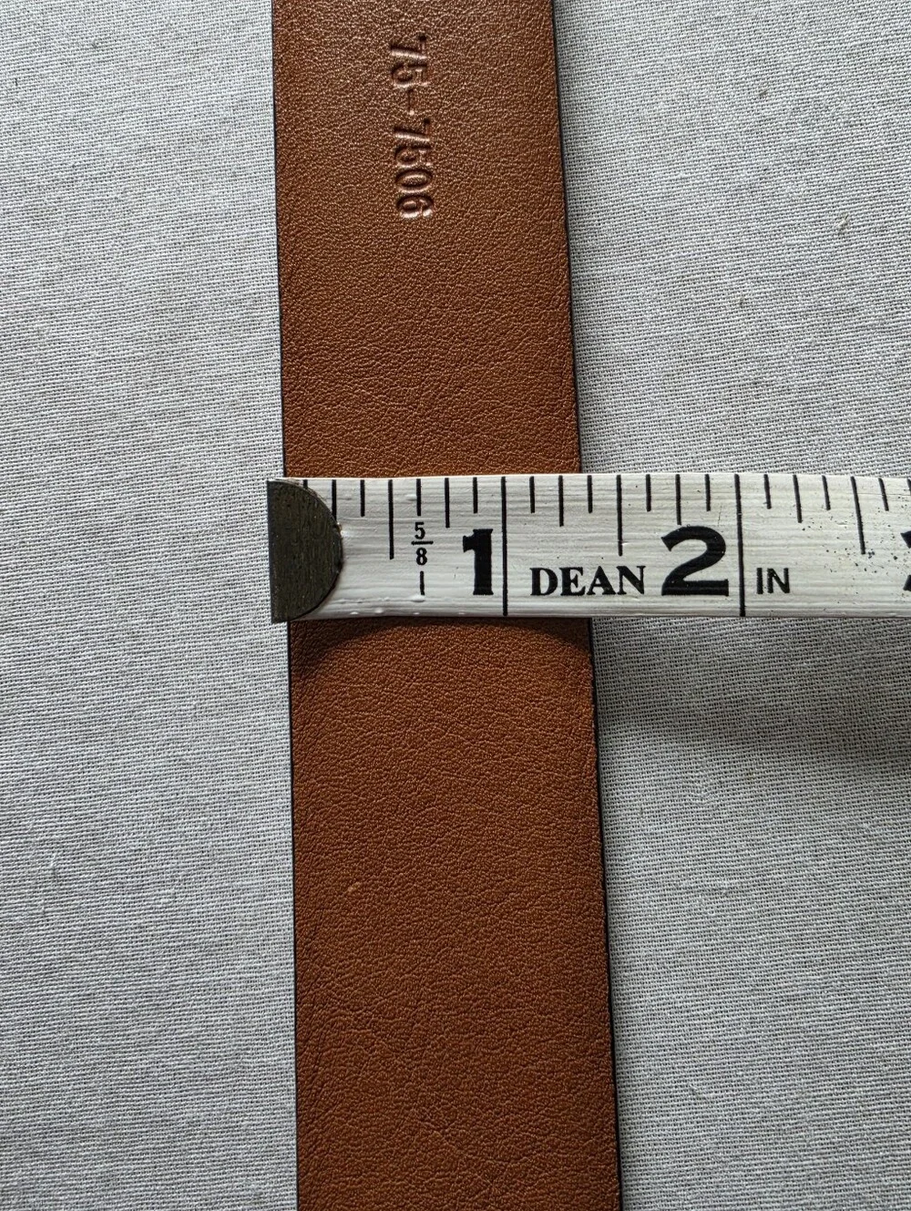 Johnston and Murphy Men's Size 34 Diagonal-Etched Tan Leather Belt MSRP $79.50